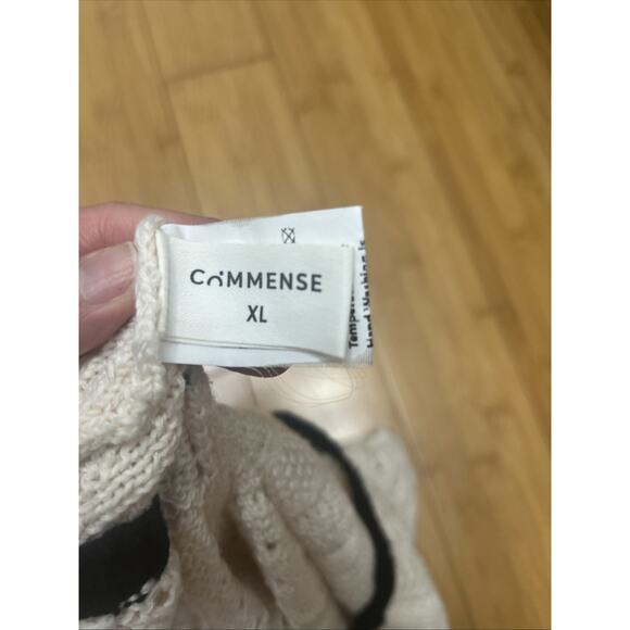 Boho Crochet Knit Maxi Dress – White with Black Trim Mediterranean Vibe Sz XL - Picture 7 of 8